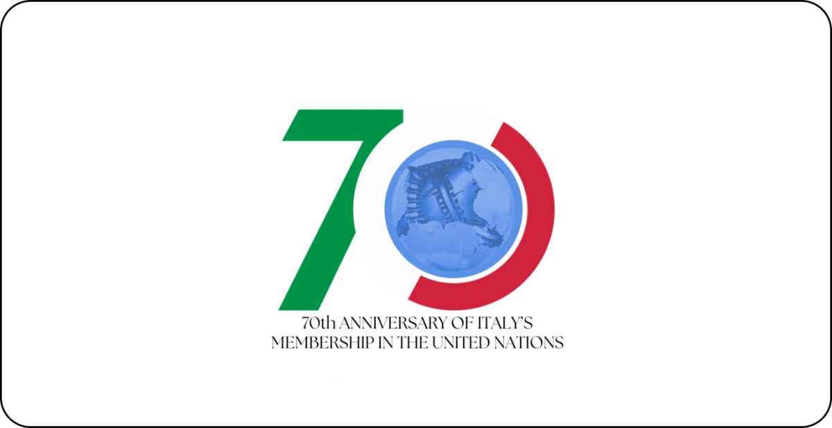 70th Anniversary of Italys Membership Logo